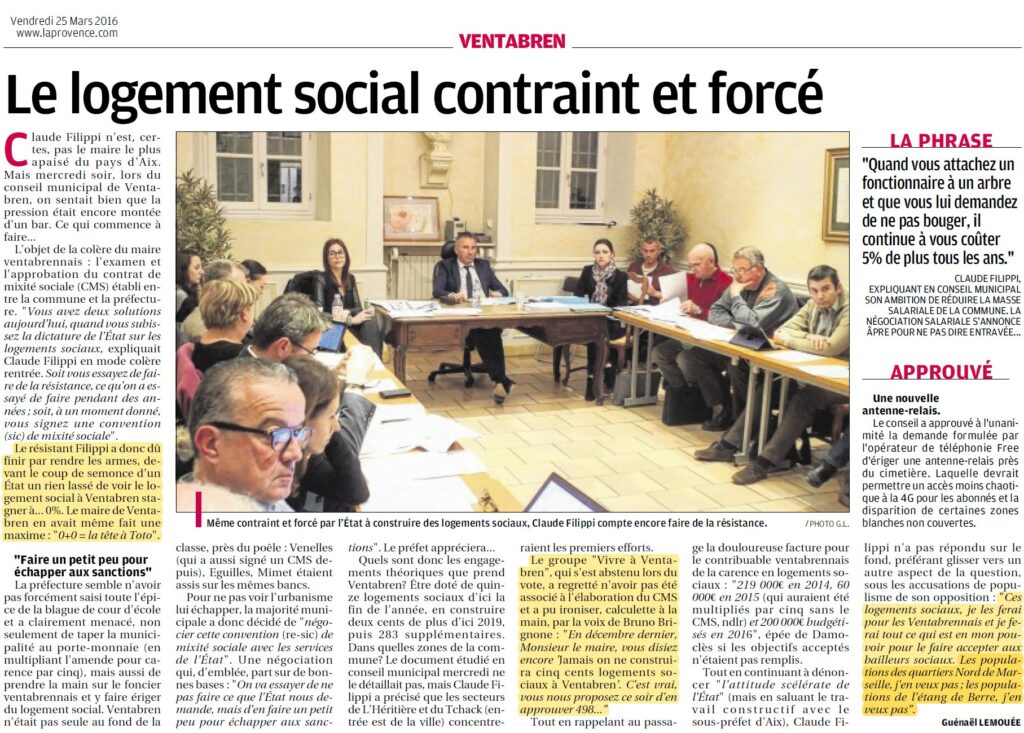 20160325-LaProvence-LeLogementSocialContraintEtForcé